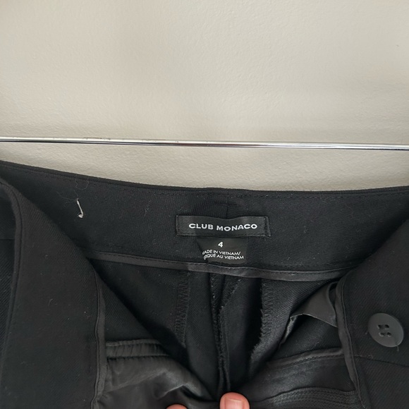 Black Wool Club Monaco cropped pants, size 4 - Picture 2 of 5